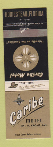 Matchbook Cover - Caribe Motel Homestead FL