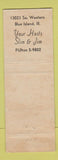 Matchbook Cover - Forest Lounge Blue Island IL