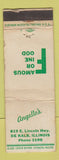 Matchbook Cover - Angello's Restaurant DeKalb IL WORN