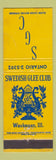 Matchbook Cover - Swedish Glee Club Waukegan IL