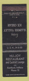 Matchbook Cover - Nu Joy Restaurant Kentland IN WEAR