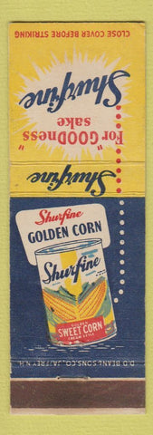 Matchbook Cover - Shurfine Canned Corn