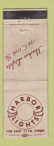 Matchbook Cover - Harbor Lights New York City? WORN