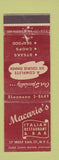 Matchbook Cover - Macario's Italian Restaurant New York City WEAR
