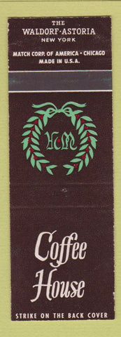 Matchbook Cover - Waldorf Astoria Hotel Coffee House New York City SAMPLE