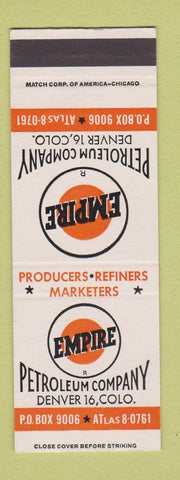 Matchbook Cover - Empire Petroleum Denver Colorado SAMPLE