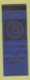 Matchbook Cover - American Legion Louis E Davis Post Bloomington IL