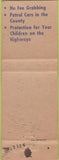 Matchbook Cover - EB Bowles Sheriff election Clinton TN