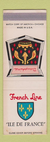 Matchbook Cover - French Line Ile De France Cruise? SAMPLE