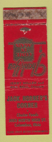 Matchbook Cover - Jack Horner's Corner Columbus OH WEAR
