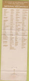 Matchbook Cover - Imperial 400 Motels Green Bay WI