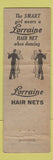 Matchbook Cover - Lorraine Hair Net WEAR