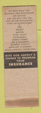 Matchbook Cover - Wolverine Insurance Frank Moses Chicago IL WEAR