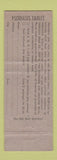 Matchbook Cover - Psoriasis Tropisan Tablet