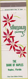 Matchbook Cover - Bank of Naples FL Christmas