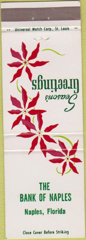Matchbook Cover - Bank of Naples FL Christmas