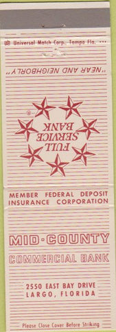 Matchbook Cover - Mid County Commercial Bank Largo FL