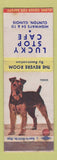 Matchbook Cover - Lucky Stop Cafe Clinton IL Terrier