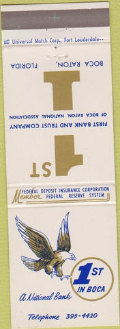 Matchbook Cover - 1st Bank Trust Boca Raton FL