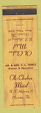 Matchbook Cover - Ok Chobee Motel Clewiston FL
