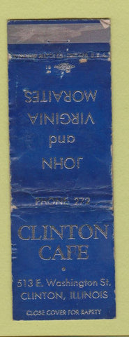 Matchbook Cover - Clinton Cafe Clinton IL girlie POOR