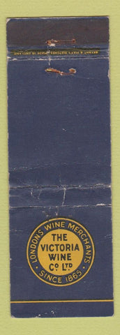 Matchbook Cover - Victoria Wine London UK England WORN