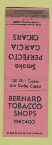 Matchbook Cover - Bernard Tobacco Shops Chicago IL WEAR