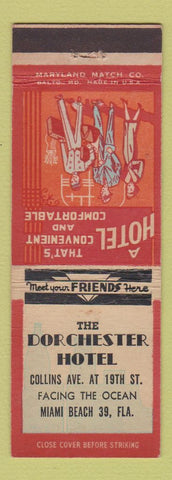 Matchbook Cover - Dorchester Hotel Miami Beach FL