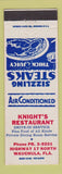 Matchbook Cover - Knight's Restaurant Wauchula FL
