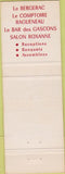 Matchbook Cover - The Bergerar de Place Versailles QC?
