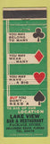 Matchbook Cover - Lakeview Bar Restaurant Hollywood Beach FL