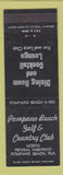 Matchbook Cover - Pompano Beach Golf Country Club FL