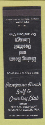 Matchbook Cover - Pompano Beach Golf Country Club FL