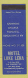 Matchbook Cover - Motel Lake Lena Auburndale FL