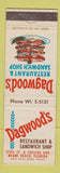 Matchbook Cover - Dagwood's Restaurant Sandwich Shop Miami Beach FL
