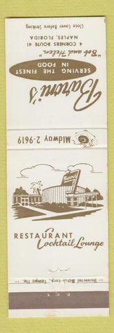 Matchbook Cover - Baroni's Restaurant Naples FL