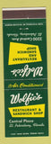 Matchbook Cover - Wolfie's Restaurant St Petersburg FL