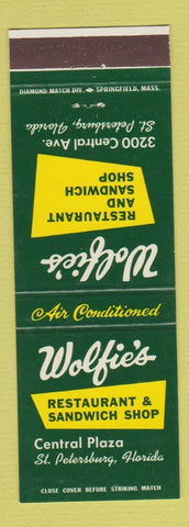 Matchbook Cover - Wolfie's Restaurant St Petersburg FL