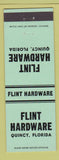Matchbook Cover - Flint Hardware Quincy FL