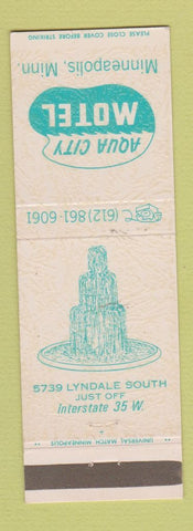 Matchbook Cover - Aqua City Motel Minneapolis MN