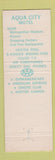 Matchbook Cover - Aqua City Motel Minneapolis MN