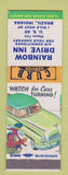 Matchbook Cover - Rainbow Drive Inn Brazil IN #2