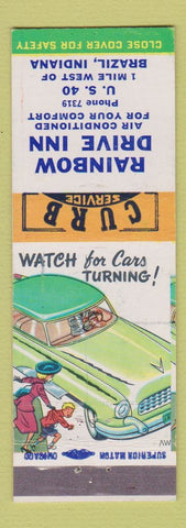 Matchbook Cover - Rainbow Drive Inn Brazil IN