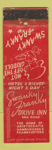 Matchbook Cover - Swanky Franky Drive Inn WORN