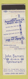 Matchbook Cover - John Barnes Drive In Restaurant Palo Alto CA