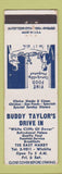 Matchbook Cover - Buddy Taylor's Drive In Wichita KS