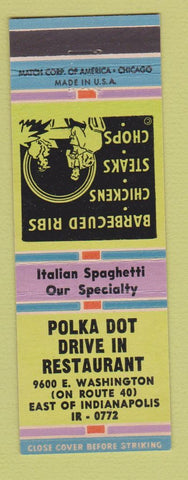 Matchbook Cover - Polka Dot Drive In Restaurant Indianapolis IN