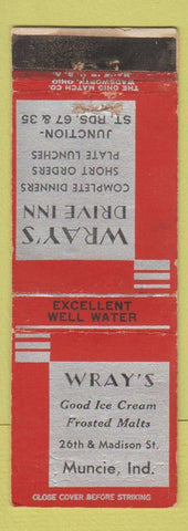 Matchbook Cover - Wray's Drive Inn Muncie IN WEAR