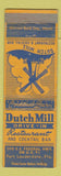 Matchbook Cover - Dutch Mill Drive In Fort Lauderdale FL