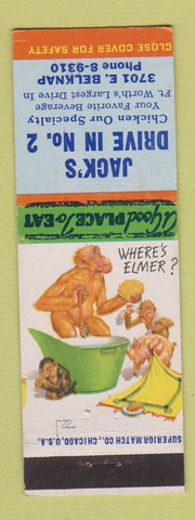 Matchbook Cover - Jack's Drive In Fort Worth TX